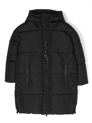 Karl Lagerfeld Kids logo-print puffer coat - Black
