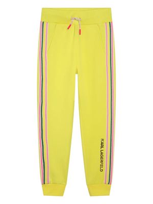 Karl Lagerfeld Kids logo-print track pants - Yellow