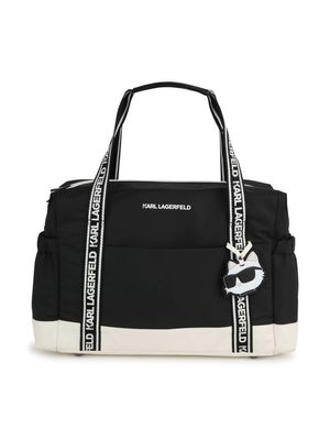 Karl Lagerfeld Kids logo-print weekend bag - Black
