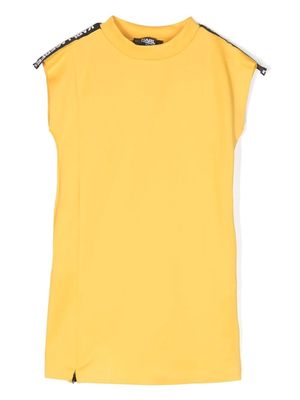 Karl Lagerfeld Kids logo-tape sweatshirt dress - Yellow