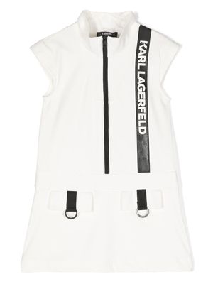 Karl Lagerfeld Kids logo-tape tennis dress - White
