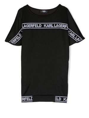 Karl Lagerfeld Kids logo-trim sweatshirt dress - Black