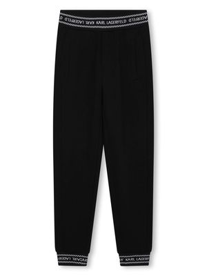 Karl Lagerfeld Kids logo-waistband track pants - Black