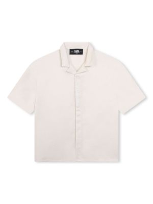 Karl Lagerfeld Kids lyocell short-sleeve shirt - White