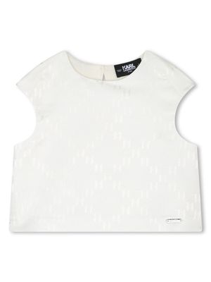 Karl Lagerfeld Kids monogram-pattern sleeveless top - White