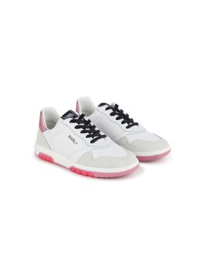Karl Lagerfeld Kids panelled lace-up sneakers - White
