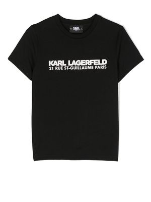 Karl Lagerfeld Kids Rue St-Guillaume cotton T-shirt - Black
