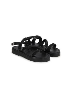 Karl Lagerfeld Kids sequin-embellished slingback sandals - Black