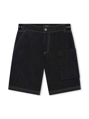 Karl Lagerfeld Kids straight-leg denim shorts - Black