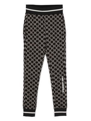 Karl Lagerfeld Kids TEEN monogram-print leggings - Black