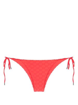 Karl Lagerfeld KL monogram side-tie bikini bottoms - Red