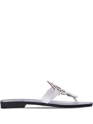 Karl Lagerfeld KL Ring flip flops - White