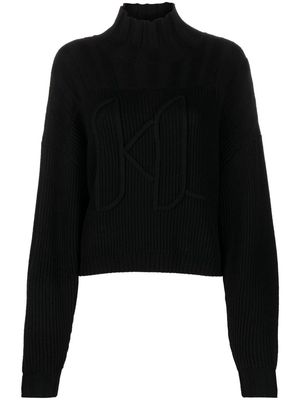 KARL LAGERFELD KL Soutache chunky jumper - Black