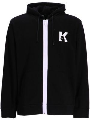 Karl Lagerfeld KLJ K zip-up hoodie - Black