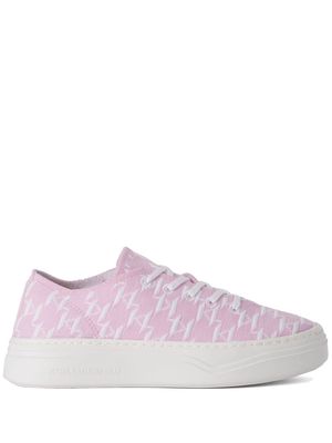 Karl Lagerfeld Konvert monogram-pattern sneakers - Pink