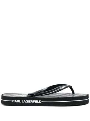 Karl Lagerfeld Kosta logo-print flip-flops - Black
