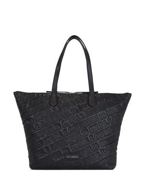 Karl Lagerfeld large Essential Kuilt tote bag - Black