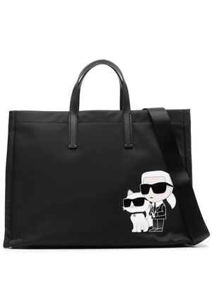 Karl Lagerfeld large K/Ikonik 2.0 tote bag - Black