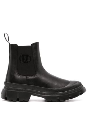 Karl Lagerfeld leather ankle boots - Black