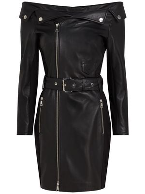 Karl Lagerfeld leather mini dress - Black