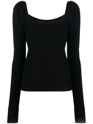 Karl Lagerfeld lightweight puff sleeve sweater - Black