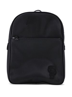 Karl Lagerfeld logo-appliqué backpack - Black