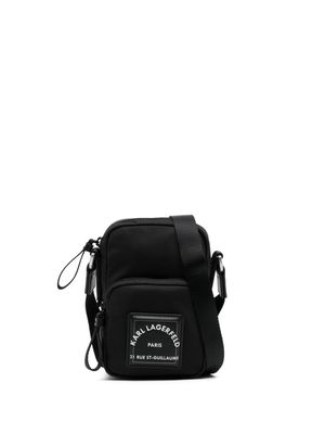 Karl Lagerfeld logo-appliqué crossbody bag - Black