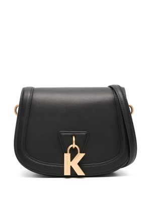 Karl Lagerfeld logo-charm crossbody bag - Black