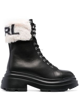 Karl Lagerfeld logo-embellished ankle boots - Black