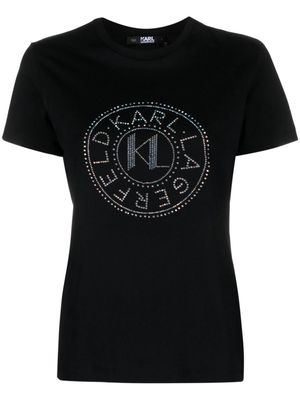 Karl Lagerfeld logo-embellished organic cotton T-shirt - Black