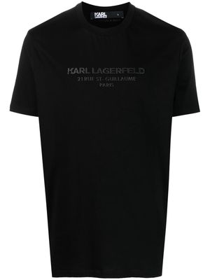 Karl Lagerfeld logo-embossed cotton T-shirt - Black