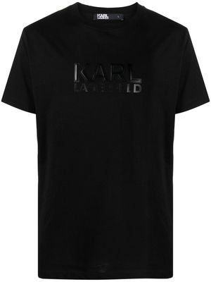 Karl Lagerfeld logo-embossed crew-neck T-shirt - Black