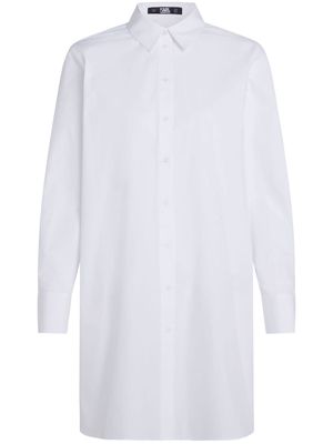 Karl Lagerfeld logo-embroidered organic cotton tunic - White