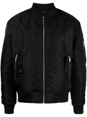 Karl Lagerfeld logo-embroidered padded bomber jacket - Black