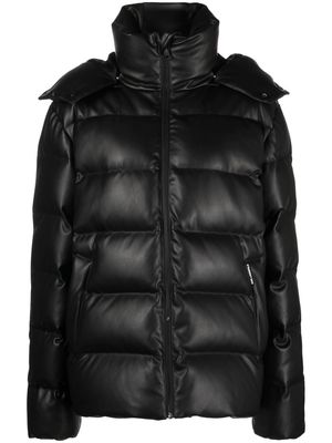 Karl Lagerfeld logo-embroidered padded down jacket - Black