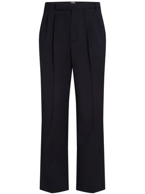 Karl Lagerfeld logo-embroidered tailored trousers - Black