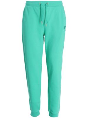 Karl Lagerfeld logo-embroidery cotton-blend track pants - Green