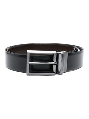 Karl Lagerfeld logo-engraved leather belt - Brown
