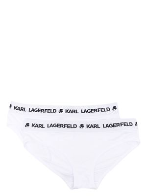 Karl Lagerfeld Logo Hipsters 2-pack briefs - White