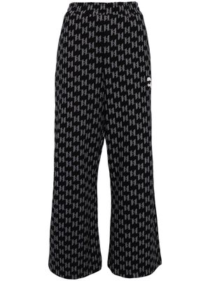 Karl Lagerfeld logo-jacquard track pants - Black