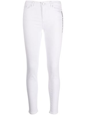 Karl Lagerfeld logo-lettering skinny jeans - White