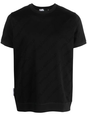 Karl Lagerfeld logo-monogram cotton T-shirt - Black