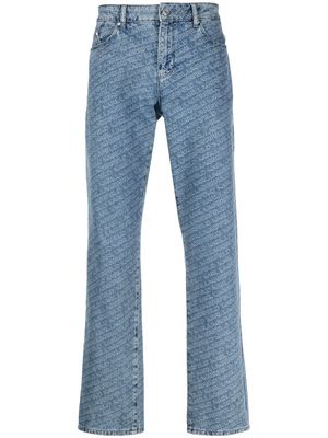 Karl Lagerfeld logo-monogram straight jeans - Blue