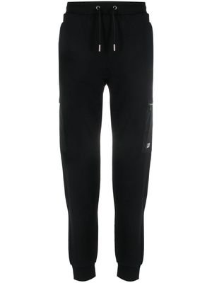 Karl Lagerfeld logo patch cotton track pants - Black