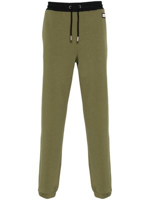 Karl Lagerfeld logo-patch cotton track pants - Green