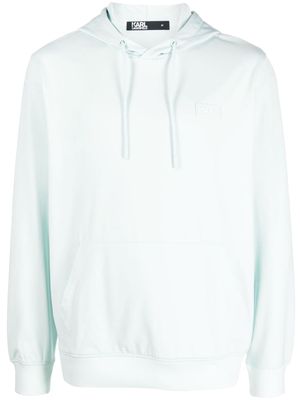 Karl Lagerfeld logo-patch hooded sweatshirt - Green