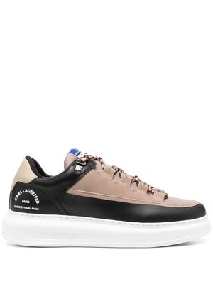 Karl Lagerfeld logo-patch leather sneakers - Neutrals