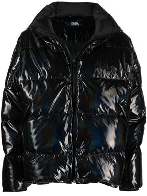 Karl Lagerfeld logo-patch puffer jacket - Black