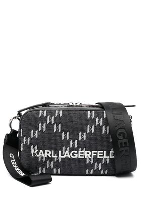 Karl Lagerfeld logo-plaque camera bag - Grey