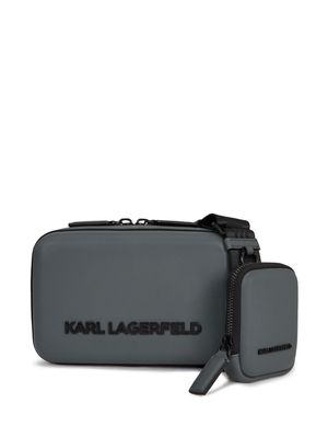 Karl Lagerfeld logo-plaque shoulder bag - Grey